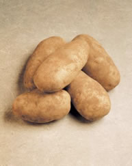 Idaho Russet Burbank Potatoes, washed and ready to cut and fry