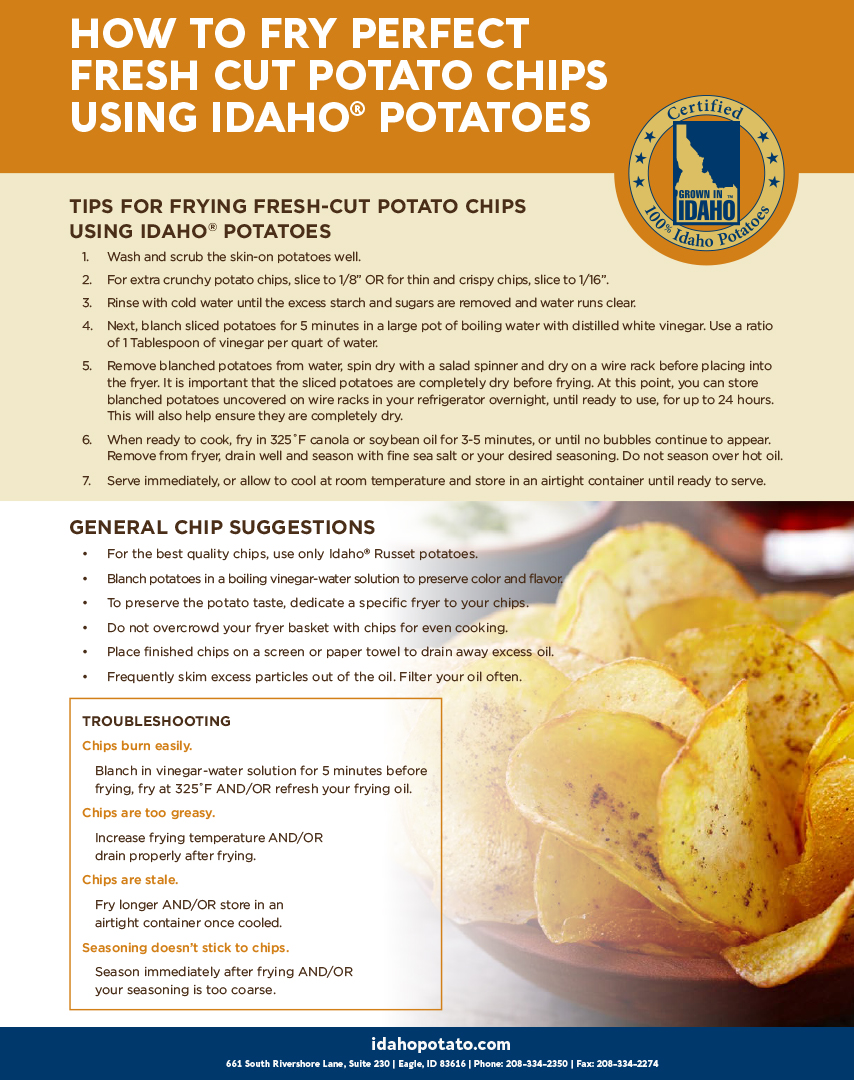 How To Fry Perfect Fresh Cut Potato Chips Using Idaho® Potatoes