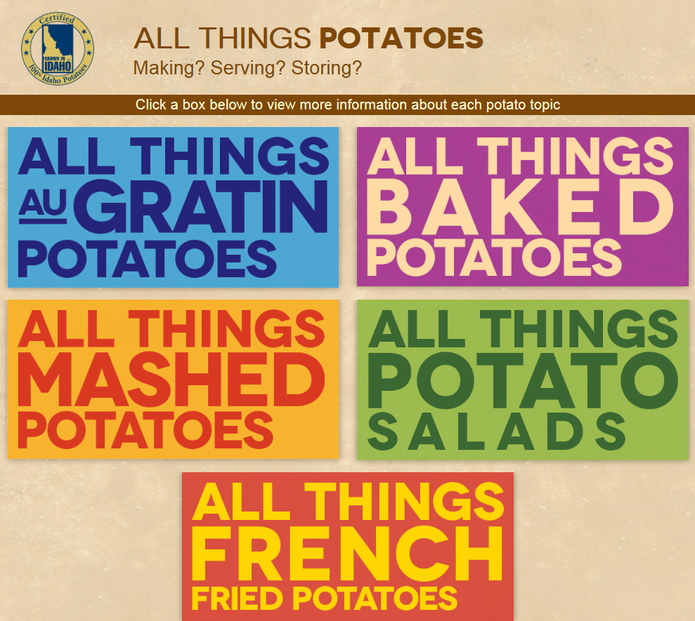 All Things Potatoes Page